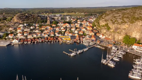 drone picture over Fjällbacka